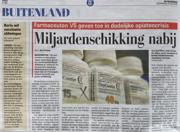 Miljardenschikking Farmaceuten VS